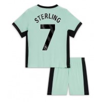 Chelsea Raheem Sterling #7 Tredje trøje Børn 2023-24 Kortærmet (+ Korte bukser)